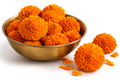 Fresh Orange Marigold Flowers 80g | Green White